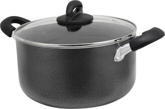 Clairborne 6 Quart Aluminum Hammered Tone Dutch Oven with Lid in Charcoal Grey