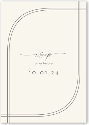 Rsvp Cards: Adorned Arc Wedding Response Card, White, Matte, Signature Smooth Cardstock, Square