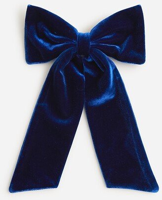 Velvet bow hair clip