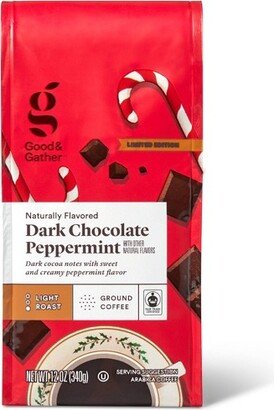 Naturally Flavored Dark Chocolate Peppermint Light Roast Coffee Ground Coffee - 12oz - Good & Gather™