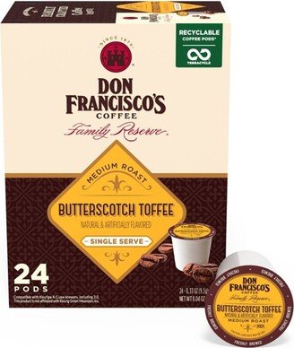 Don Francisco's Medium Roast Butterscotch Toffee Single Serve Pod - 24ct