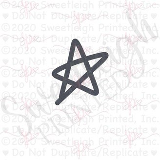 Hand Drawn Star 2 Cookie Cutter