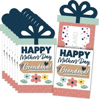 Big Dot Of Happiness Grandma, Happy Mother's Day - Money & Gift Card Sleeves Nifty Gifty Holders 8 Ct