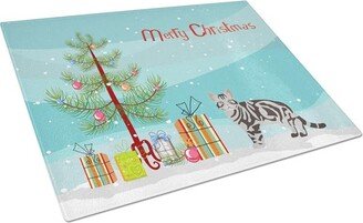 CK4554LCB American Shorthair No.1 Cat Merry Christmas Glass Cutting Board