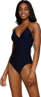 Lattice Back One-Piece (Black) Women's Swimsuits One Piece