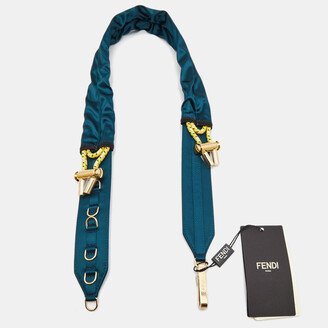 Teal Blue Satin Shoulder Strap