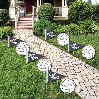 Big Dot Of Happiness Bump, Set, Spike - Volleyball Lawn Decor - Outdoor Party Yard Decor - 10 Pc