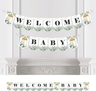 Big Dot Of Happiness Boho Botanical Baby - Baby Shower Bunting Banner Party Decorations Welcome Baby