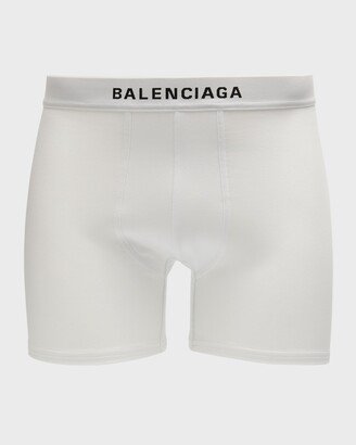 Men's Cotton-Stretch Logo Boxer Briefs