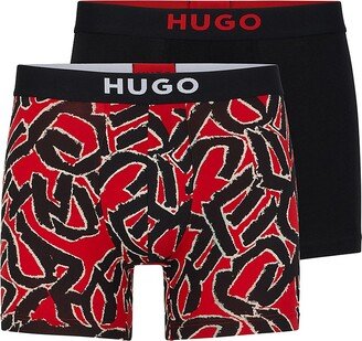 Two-Pack Of Stretch-Cotton Boxer Briefs With Logo Waistbands