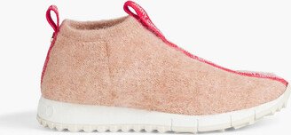 Norway brushed stretch-knit slip-on sneakers-AD