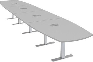 Skutchi Designs, Inc. 18 Person Modular Arc Boat Conference Table w/T-Bases Power And Data