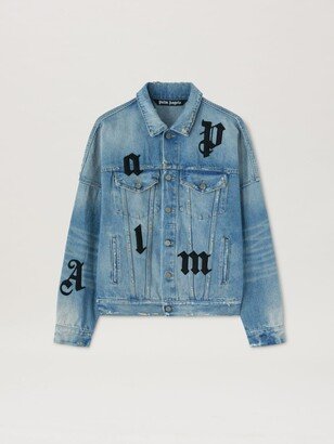 Oversize Logo Patches Denim Jacket