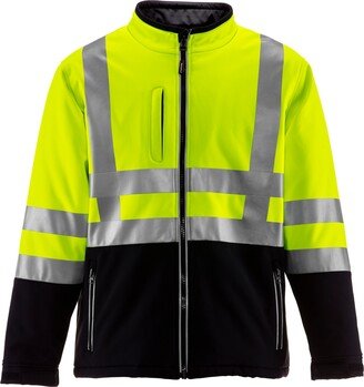 Big & Tall High Visibility Insulated Softshell Jacket with Reflective Tape - Big & Tall