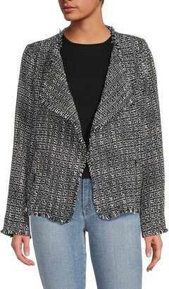 Renee C. Open Front Tweed Jacket