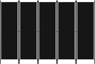 5-Panel Room Divider Black 98.4x70.9