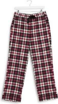 Women's Cotton Pajama Pants Fireplace Plaid