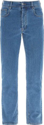 Teddy Bear Embroidered Straight Leg Jeans