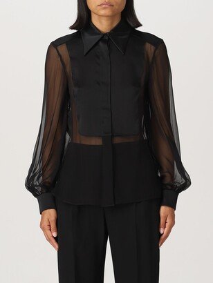 chiffon and satin shirt