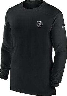 Men's Dri-FIT Sideline Coach (NFL Las Vegas Raiders) Long-Sleeve Top in Black