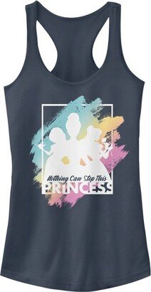 Junior's Disney Princesses Can't Stop this Princess Racerback Tank Top - Indigo - Small