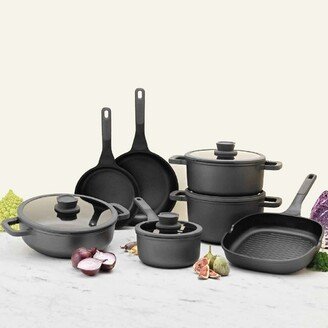 Stone 11Pc Non-stick Cookware Set With Glass Lids