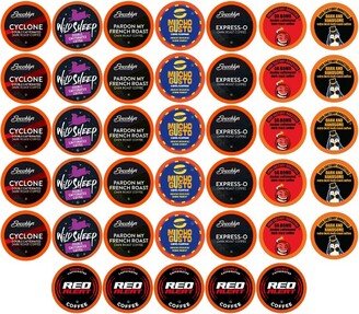 Two Rivers Coffee Best of the Best Dark& Double Caffeinated Coffee Pods,Keurig compatible,Variety Pack,40 Count