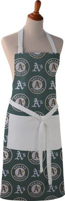 Oakland Athletics Prints Cotton Apron - Kitchen Cooking Bbq Full & Half Customizable Homemade Large Pocket