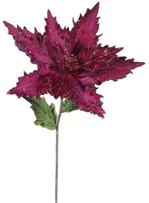 Mauve Plastic 26-inch Poinsettia with 13-inch Flower