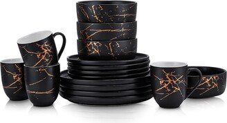 Stone Lain Zora 16 Pieces Dinnerware Set, Service For 4