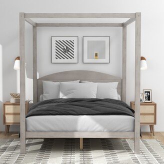 IGEMAN Modern Canopy Platform Bed with Headboard and Support Legs