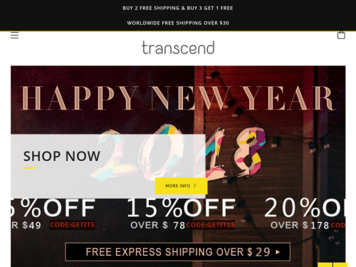 transcend Store Promo Codes & Coupons