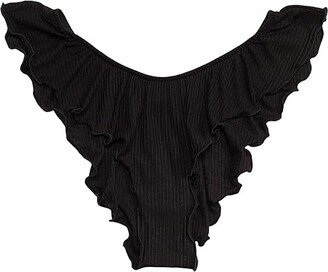 Feather Weight Rib Butterfly Brief (Black) Women's Underwear