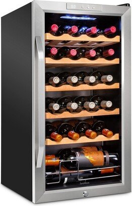 Freestanding Wine Refrigerator, 24 Bottle Wine Cooler