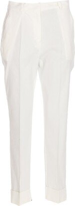 Logo Buckled Cropped Trousers-AA