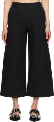 Black Cropped Trousers-AB