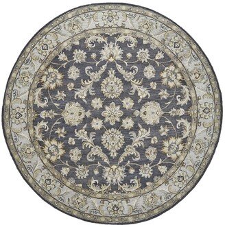 Feizy Zoie R8397 Charcoal 10' x 10' Round Rug