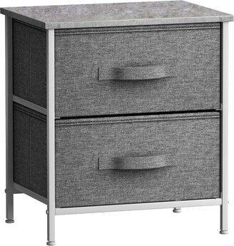 2 Drawer Nightstand - Grey