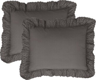 Ruffled Eyelet King 2-Pack Pillow Shams