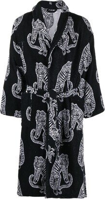 Tiger-Print Bath Robe