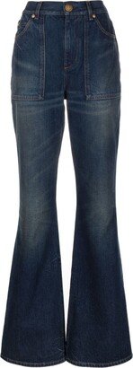 High-Rise Flared Jeans-AT