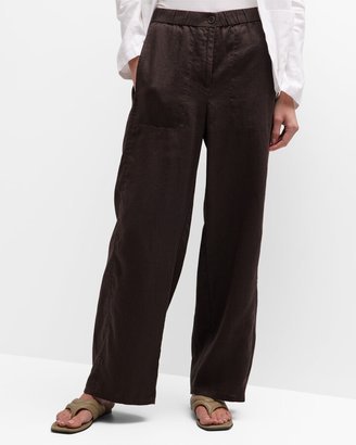 Wide-Leg Organic Linen Pants