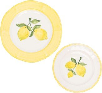 Lemon hand-painted plate (set of two)