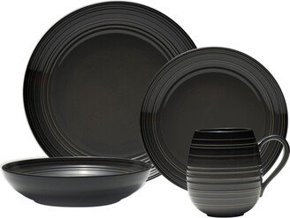 Swirl Graphite Coupe 4 Piece Place Setting