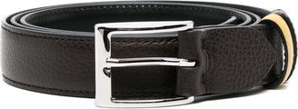 Grained-Texture Leather Belt-AA