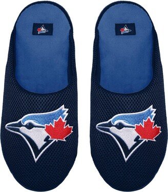 Men's Foco Toronto Blue Jays Big Logo Colorblock Mesh Slippers