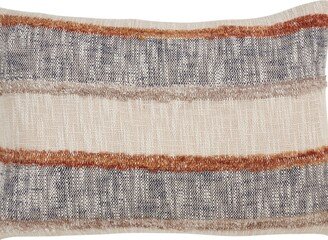 Saro Lifestyle Horizontal Striped Decorative Pillow, 24 x 16