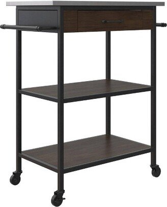 Reida Industrial Kitchen Cart Brown - Room & Joy