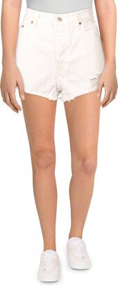 501 Original Womens High Rise Destroyed Cutoff Shorts