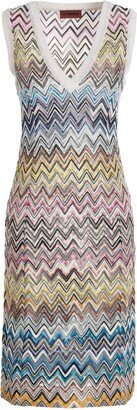 Zig-Zag Pattern Sleeveless Mini Dress